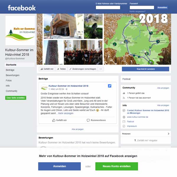 Neu: Kultour-Sommer jetzt auch auf Facebook